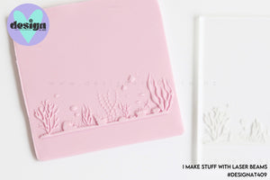 Ocean Floor 2 Raised Acrylic Fondant Stamp