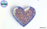 Holographic Glitter Heart Trinket Dish