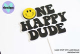 One Happy Dude Layered Cake Topper