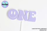 One Smiley Face Layered Cake Topper