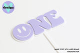 One Smiley Face Layered Cake Topper