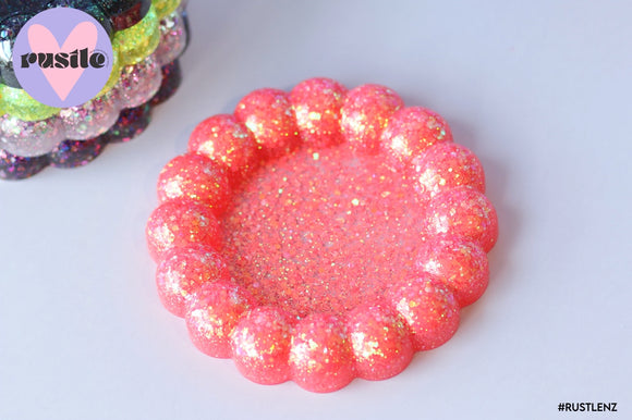 Big Bubble Orange Glitter Dish/Trinket Tray