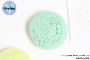 Palms Ocean Theme 2 Acrylic Fondant Stamp