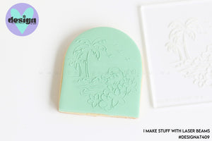 Palms Ocean Theme 4 Acrylic Fondant Stamp