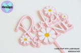 Custom Name Is One Daisies Layered Cake Topper (Other ages also)
