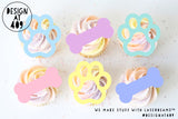 Paw or Bone Acrylic Cut Out Cupcake Topper