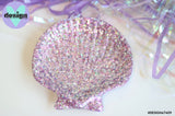 Larger Pink Confetti Glitter Shell Trinket Dish