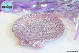 Larger Pink Confetti Glitter Shell Trinket Dish