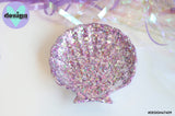 Pink Confetti Glitter Shell Trinket Dish