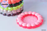 Big Bubble Pink Fluro Glitter Dish/Trinket Tray
