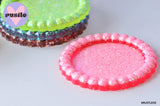 Fluro Pink Glitter Bubble Dish/Trinket Tray