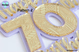 Custom Age And Name With Polynesian Patterning Layered Cake Topper 1