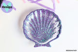 Purple Holographic Glitter Shell Trinket Dish