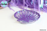Purple Holographic Glitter Shell Trinket Dish