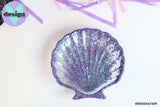 Purple Holographic Glitter Shell Trinket Dish