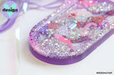 Sparkle Purple Base Oval Trinket Tray