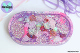 Sparkle Purple Base Oval Trinket Tray