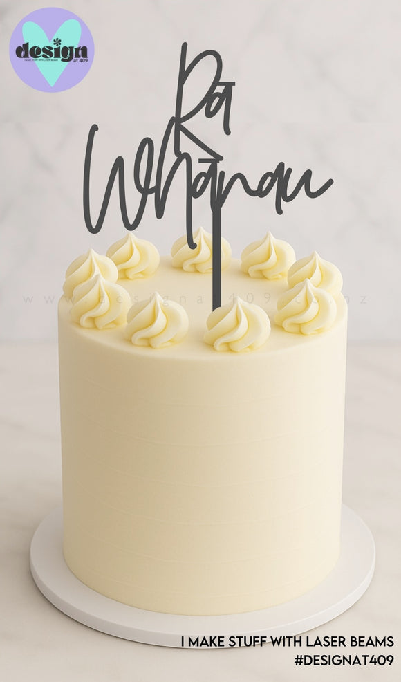 Rā Whānau Cake Topper (other colour choices available)
