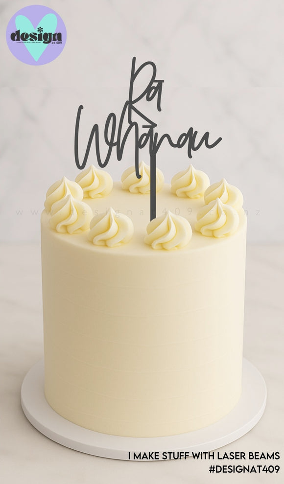Rā Whānau Smaller Cake Topper (other colour choices available)