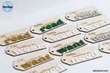 Read, Wear, Want, Need Present Tags - Custom Name (Set of 4)