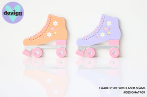 Roller Skate Layered Cake Charm