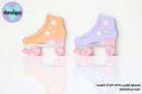 Roller Skate Layered Cake Charm