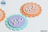 Age Scallop Badge or Cake Deco (Colour Options Available)