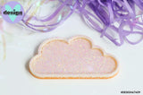 White Glitter & Orange Cloud Trinket Dish