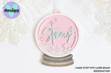 Custom Name Snow Globe Christmas Tree Decoration (Shake it!)