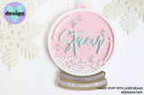 Custom Name Snow Globe Christmas Tree Decoration (Shake it!)