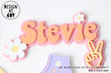 Custom Layered Flower Power Cake Name Or Topper (options available)