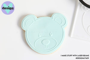 Teddy Bear Face Raised Stamp & Cutter