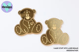 Teddy Bear Mirror Cake Charm