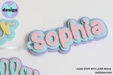 Triple Layer Custom Bag Tag (more colour & font choices)