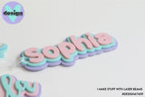 Triple Layer Custom Bag Tag (more colour & font choices)