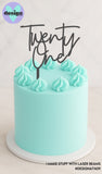 Custom Double Number Smaller Cake Topper (other colour choices available)
