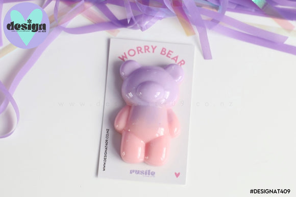 Lavender/Pink Worry Bear