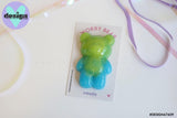 Lime/Blue Worry Bear