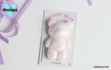 White Glitter Worry Bear