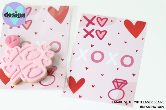 XOXO Backing Cookie Card