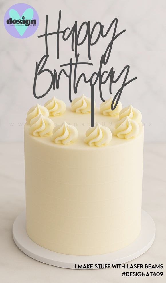 Happy Birthday Cake Topper Style 2 (other colour choices available)