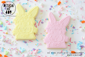 Bunny Floral Head Raised Stamp & Cutter