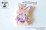 Bunny Floral Head Raised Stamp & Cutter