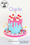 Custom Single Name Cake Topper (colour choices)