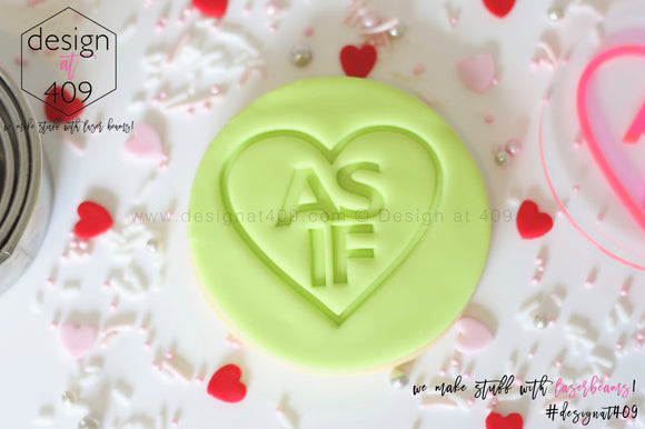 As If Candy Heart Acrylic Embosser Stamp