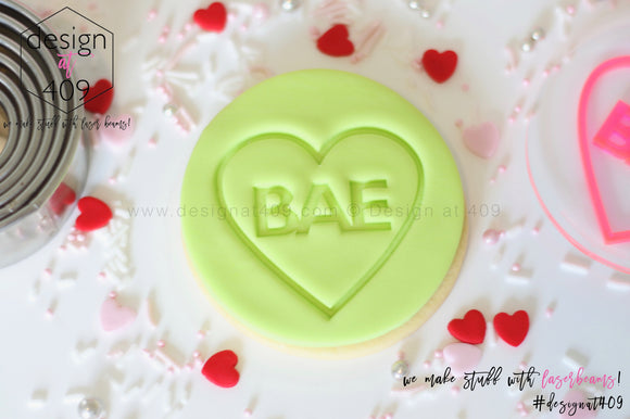 BAE Candy Heart Acrylic Embosser Stamp