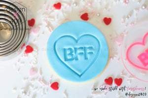 BFF Candy Heart Acrylic Embosser Stamp