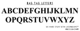 Triple Layer Custom Letter Bag Tag (more colour & font choices)