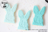Brushed Bunny Head Raised Stamp & Cutter