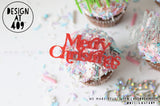 Christmas Cupcake Words Toppers (font options)